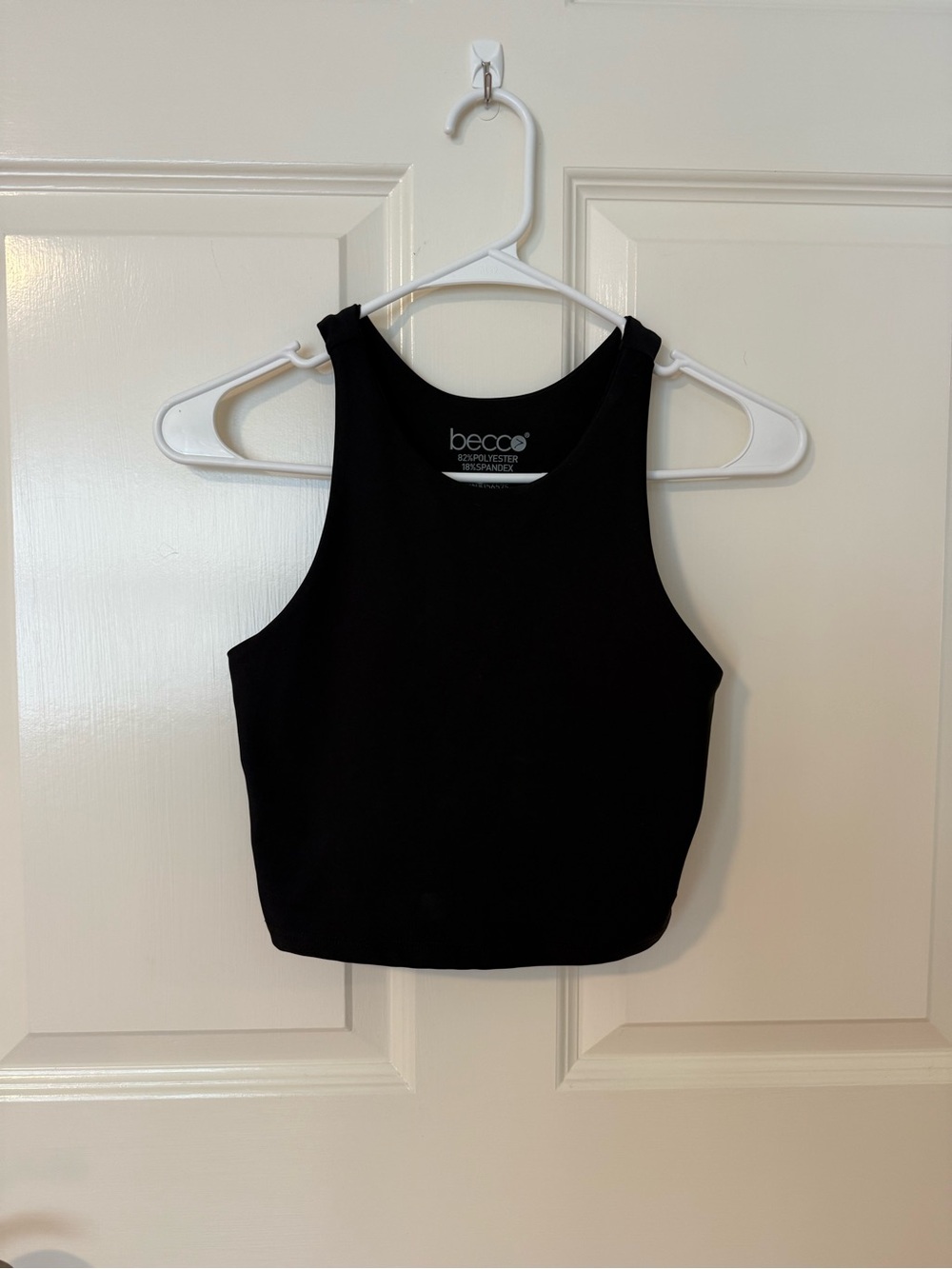 Never Worn!!!  Becco Black Racerback Crop Tank